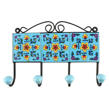 Yellow Tiny Flower Ceramic Tiles Hook